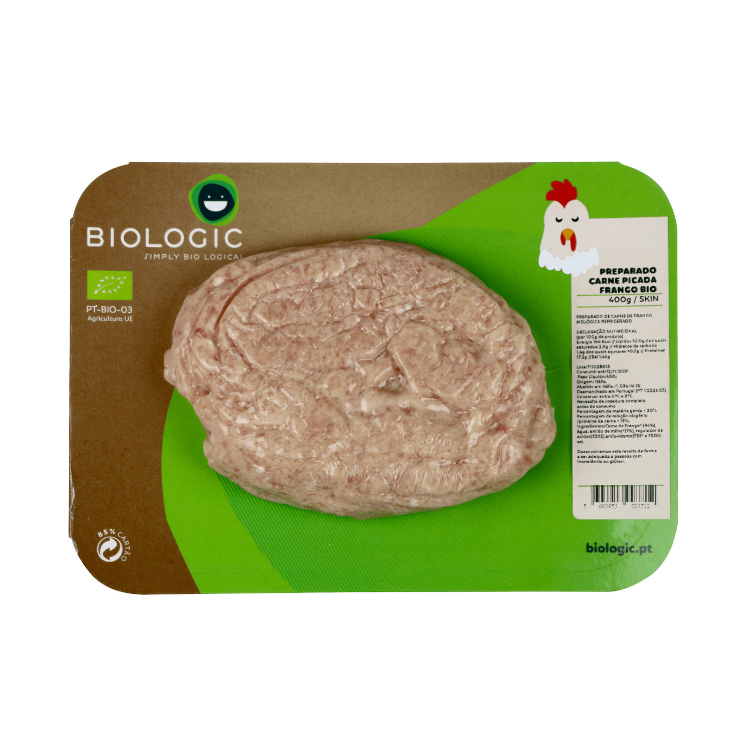 Preparado de Carne Picada de Frango Biológico – Skin Pack