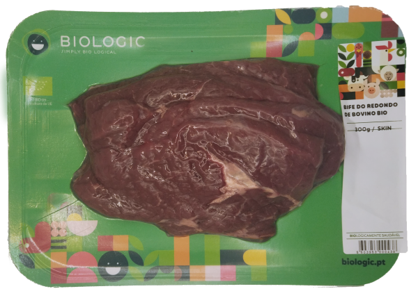 BIFE DO REDONDO DE BOVINO BIO - SKIN - CONG - 300 G