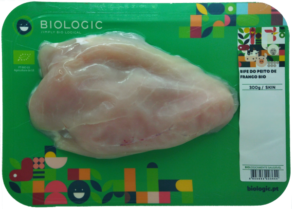 BIFE DO PEITO DE FRANGO BIO - SKIN - CONG - 300 G