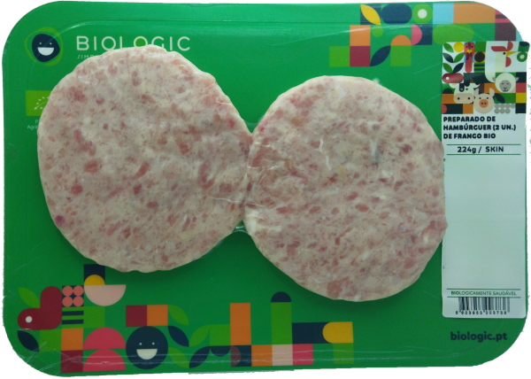 CHICKEN BURGER PATTY (2 PCS) BIO – SKIN - FRESH - 224 G