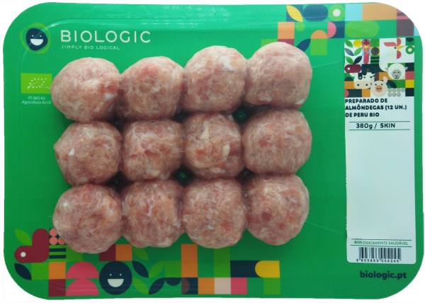 TURKEY MEATBALLS PREPARATION (12 PCS) BIO – SKIN PACK – FROZEN – 380 G