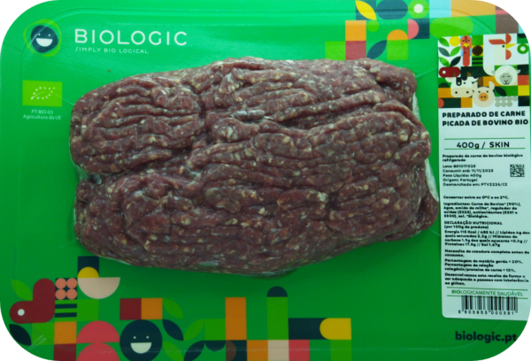 PREPARADO DE CARNE PICADA DE BOVINO BIO - SKIN - FRESCO - 400 G