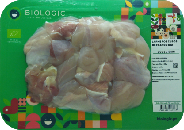 CARNE AOS CUBOS DE FRANGO BIO - SKIN - FRESCO - 300 G