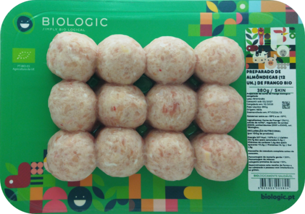 PREPARADO DE ALMÔNDEGAS (12 UN.) DE FRANGO BIO - SKIN - FRESCO - 380 G
