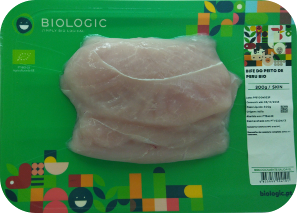 BIFE DO PEITO DE PERU BIO - SKIN - FRESCO - 300 G