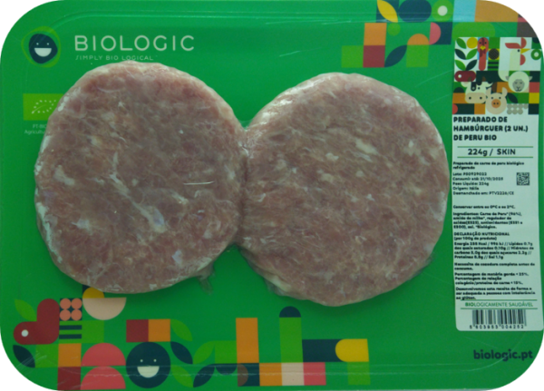 PREPARADO DE HAMBÚRGUER (2 UN.) DE PERU BIO - SKIN - FRESCO - 224 G